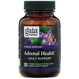 Comprar Gaia Herbs, Adrenal Health, Suporte Diário, 60 Fitocápsulas Líquidas Veganas