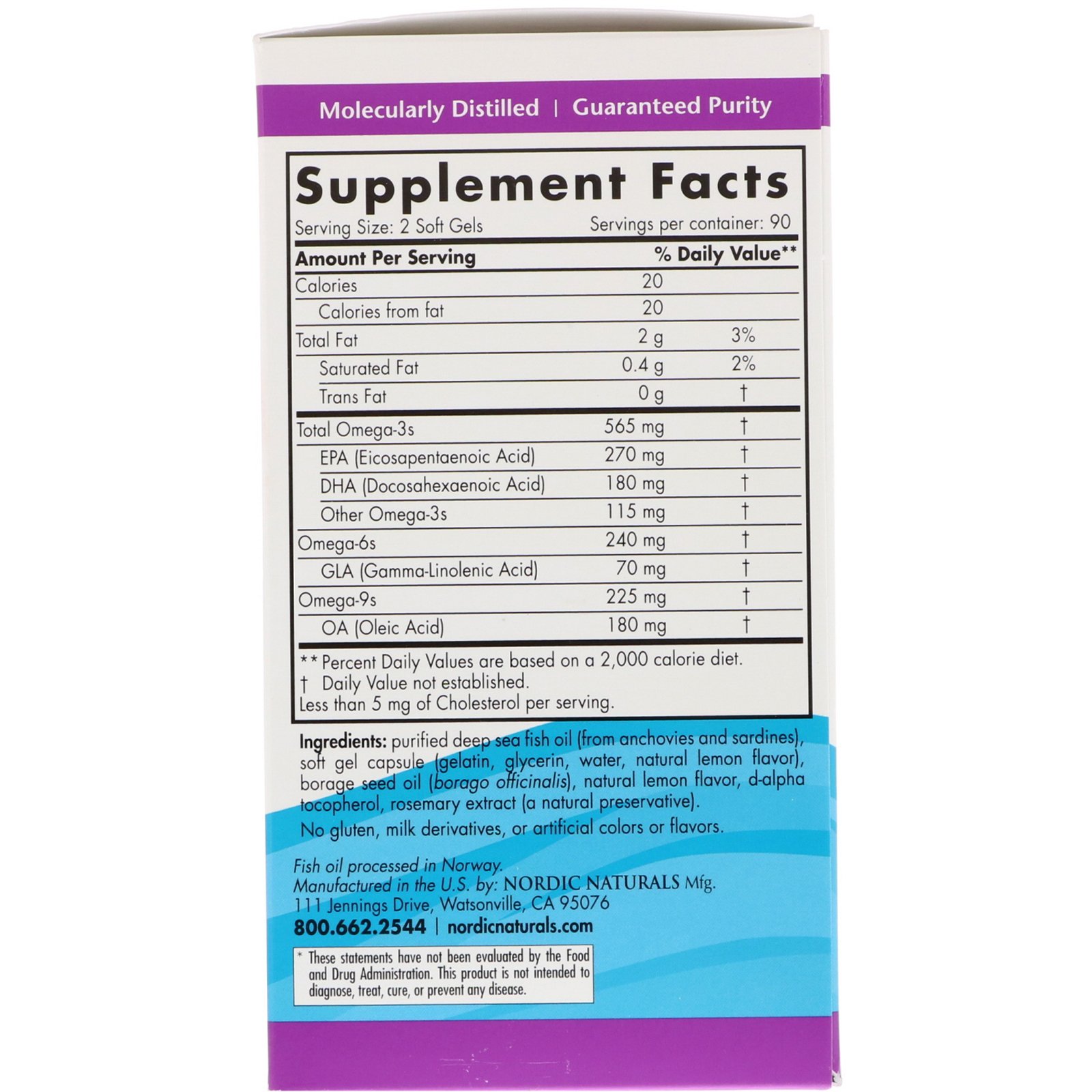 Comprar Nordic Naturals, Complete Omega, Limão, 1000 mg, 180 Cápsulas Gelatinosas - Imagem 2
