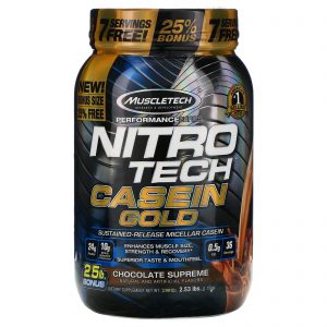 Comprar Muscletech, Nitro Tech Caseína Gold, Chocolate Supremo, 1,15 kg (2,53 lb)