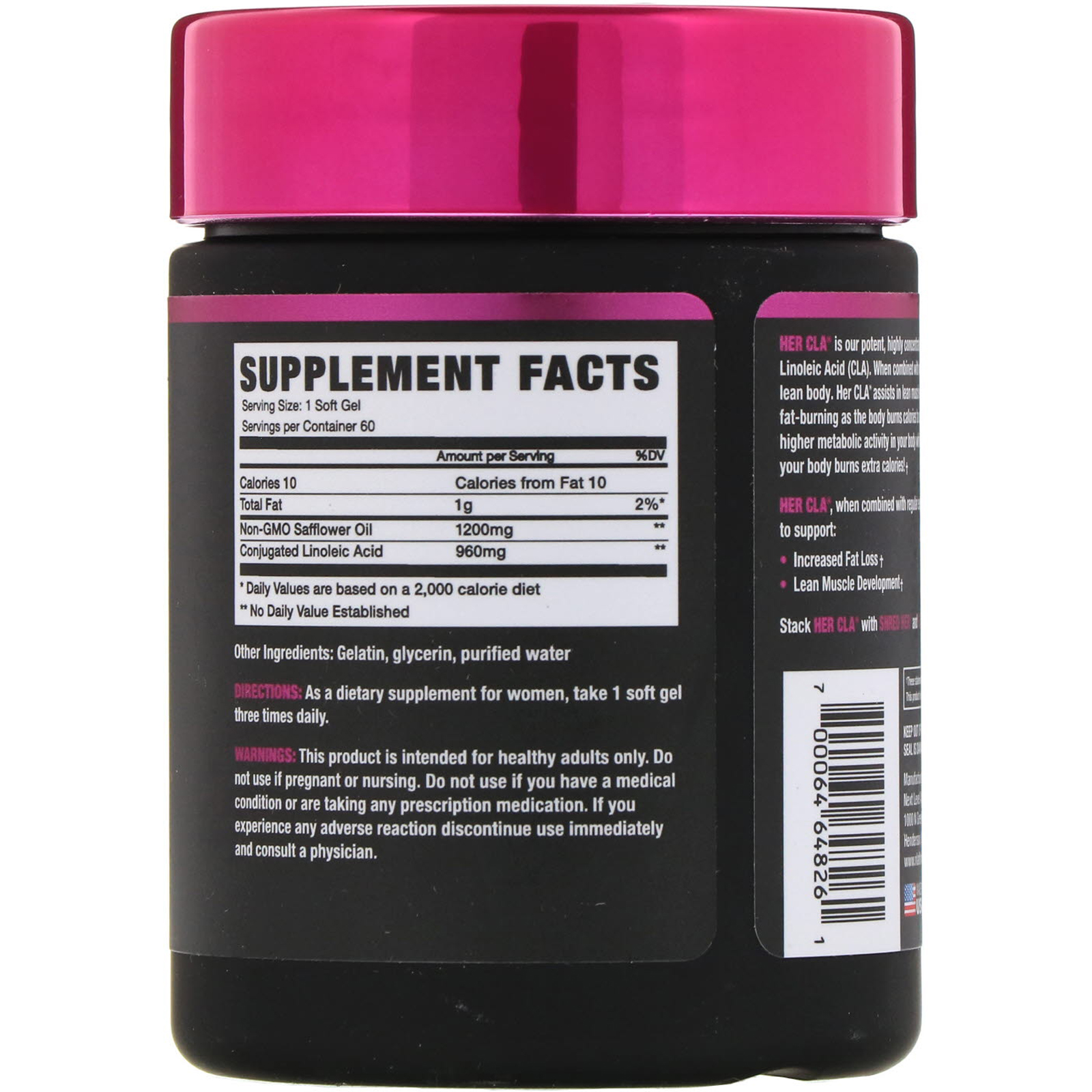 Comprar NLA for Her, Her CLA, 1,200 mg, 60 Soft Gels - Imagem 2