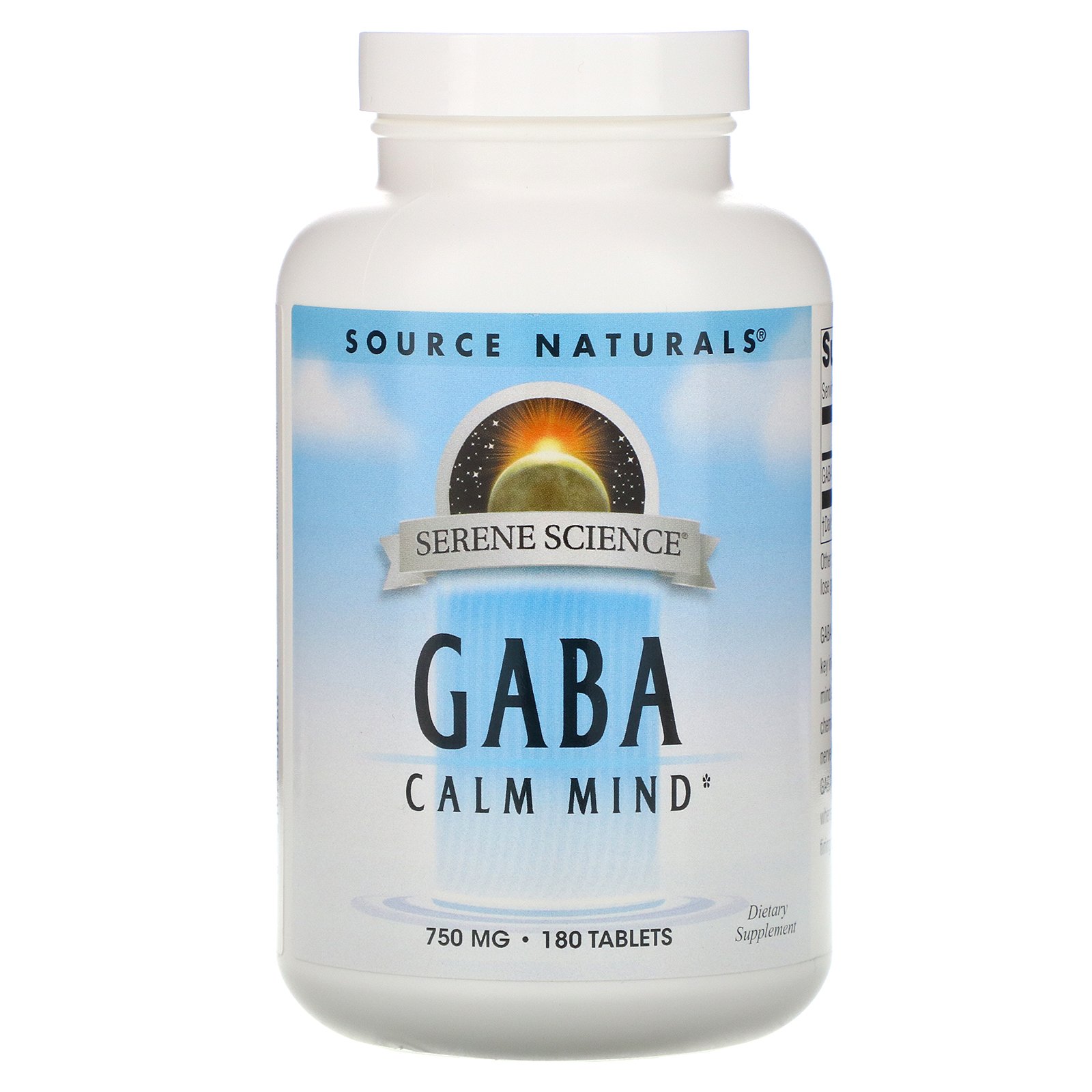 Comprar Source Naturals, GABA, 750 mg, 180 tabletes