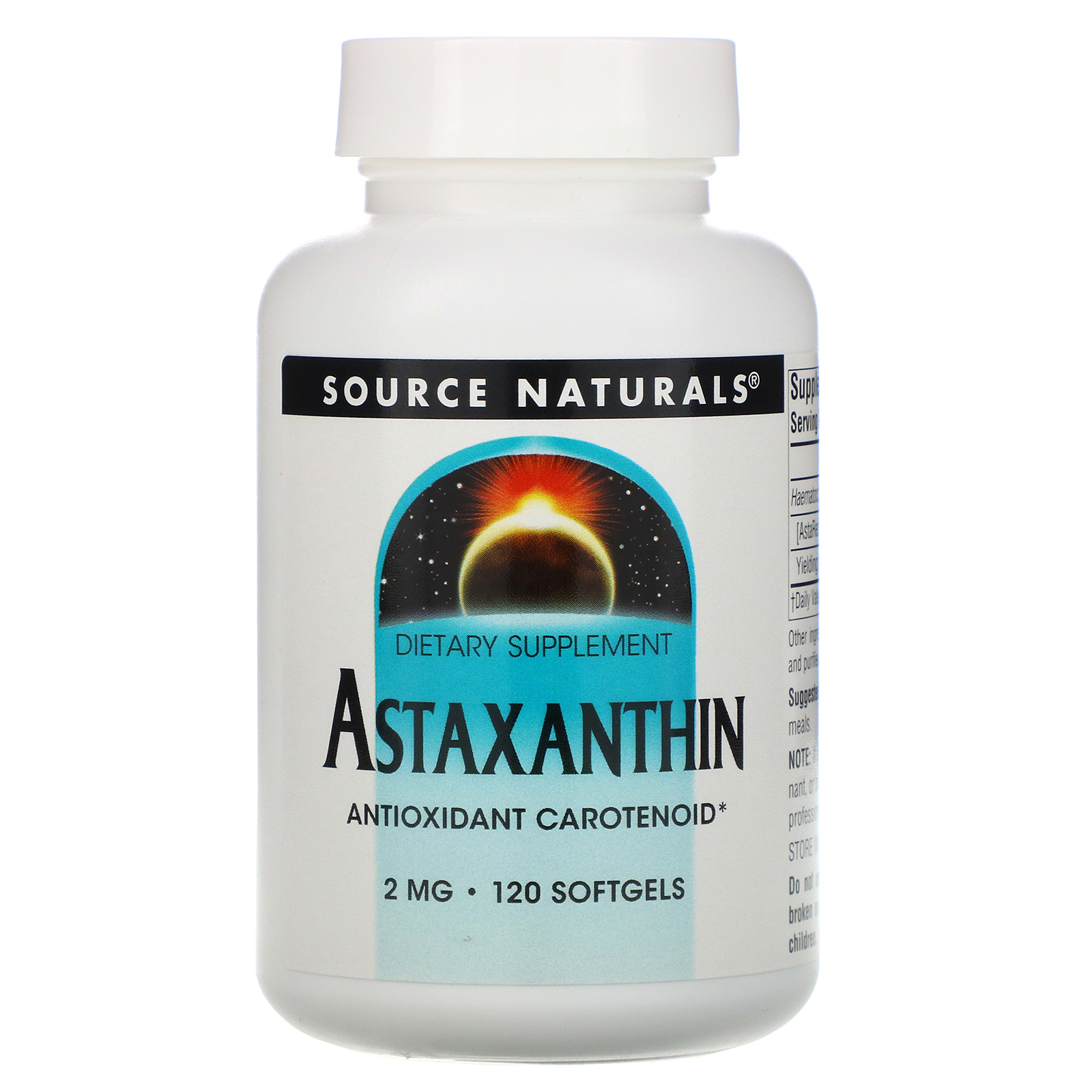 Comprar Source Naturals, Astaxantina, 2 mg, 120 Cápsulas Gelatinosas