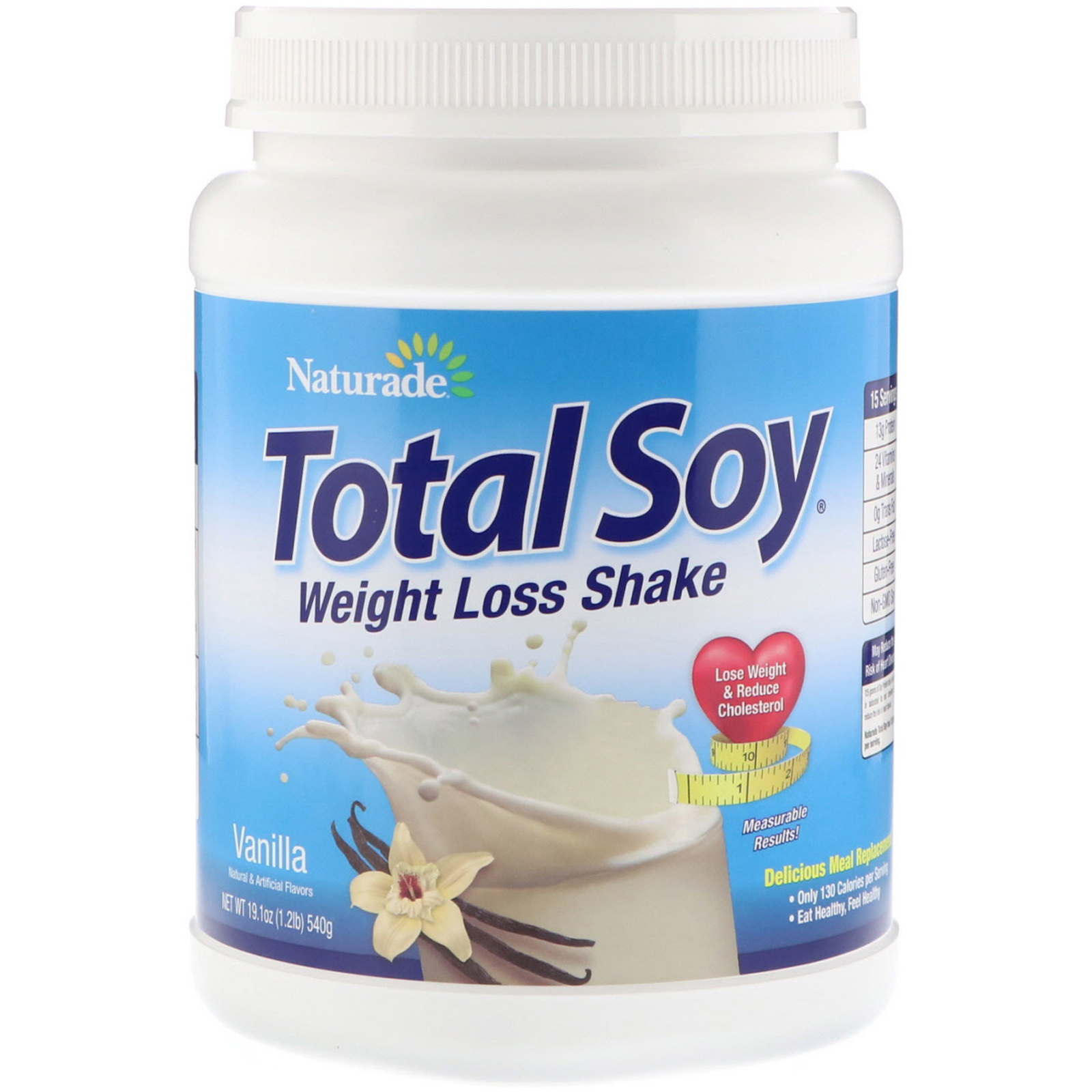 Comprar Naturade, Total Soy, Shake para Perda de Peso, Baunilha, 540 g (1,2 lb)