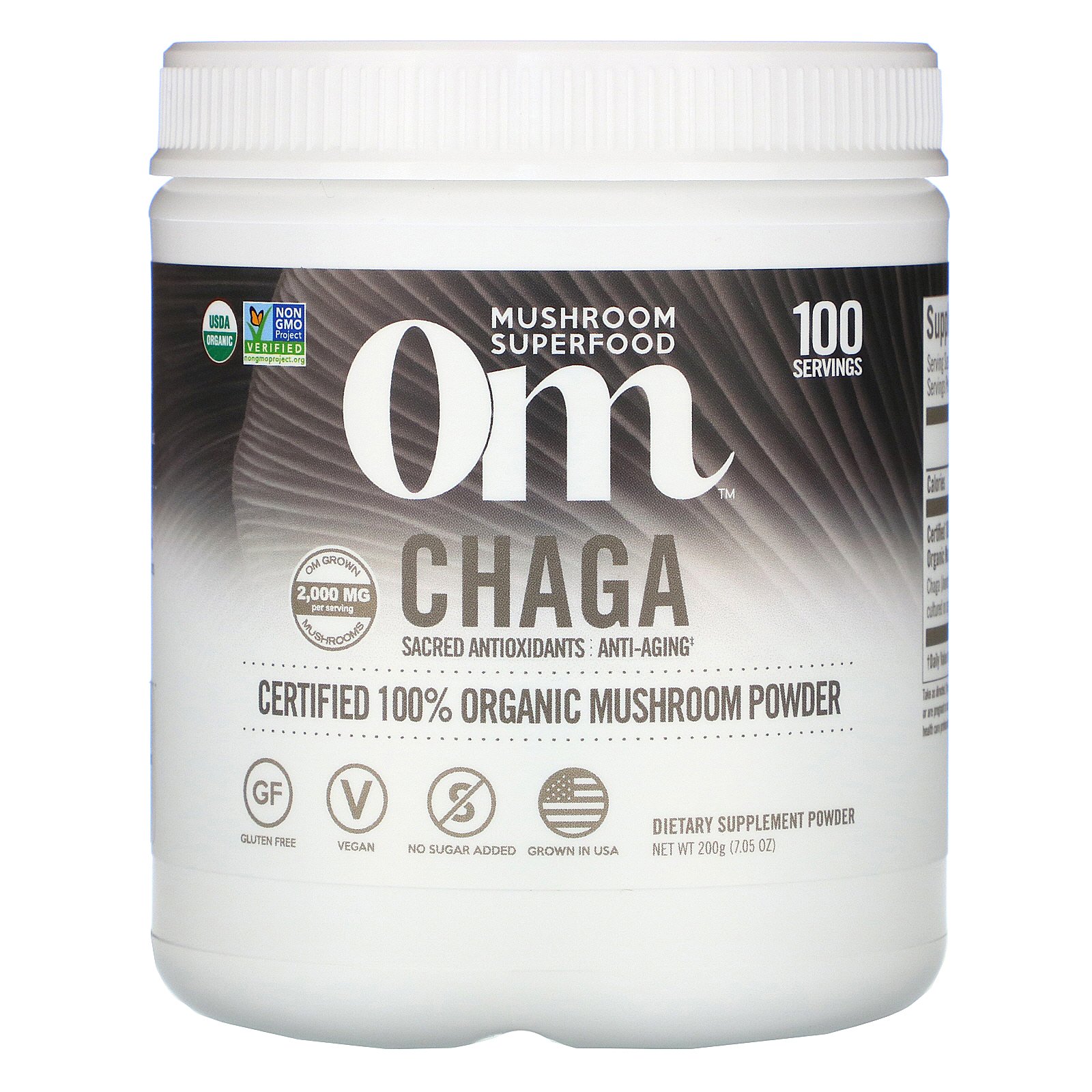 Comprar Organic Mushroom Nutrition, Chaga, Certified 100% Organic Mushroom Powder, 7.05 oz (200 g)