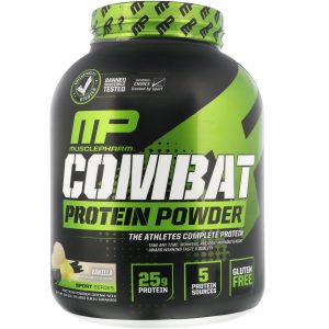 Comprar MusclePharm, Combat Protein Powder, Baunilha, 1.814 g (4 lbs)