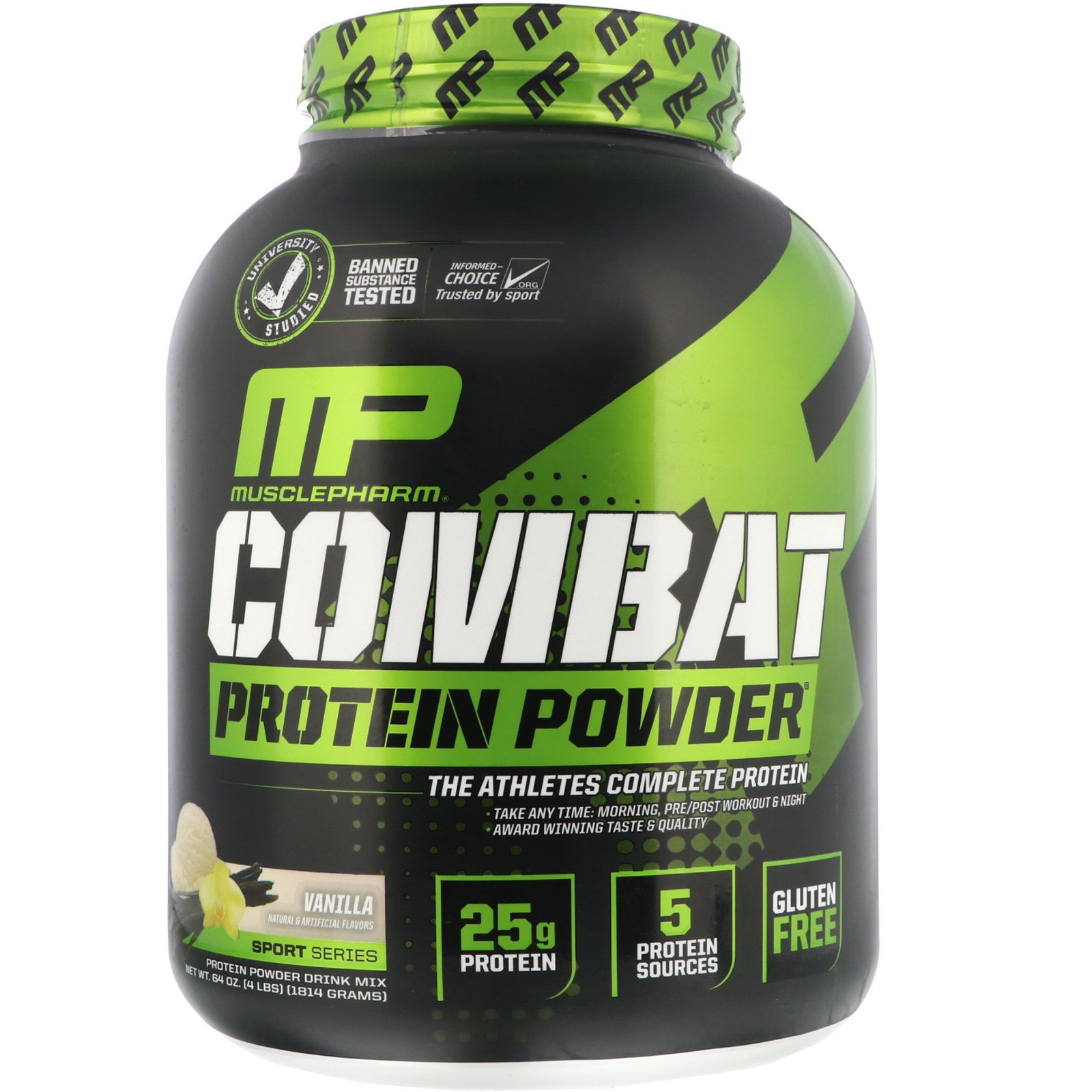 Comprar MusclePharm, Combat Protein Powder, Baunilha, 1.814 g (4 lbs)