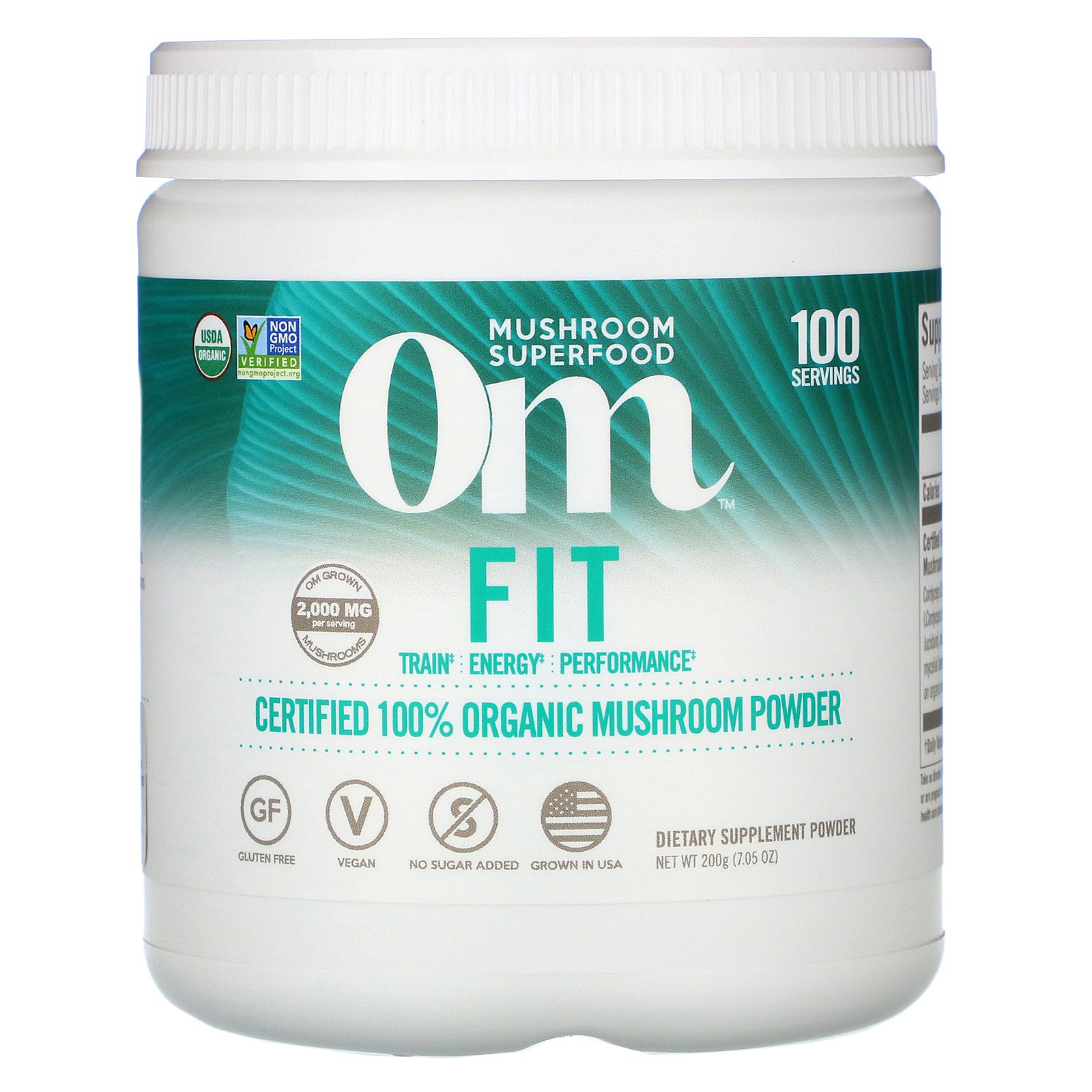 Comprar Organic Mushroom Nutrition, Fit, Certified 100% Organic Mushroom Powder, 7.05 oz (200 g)