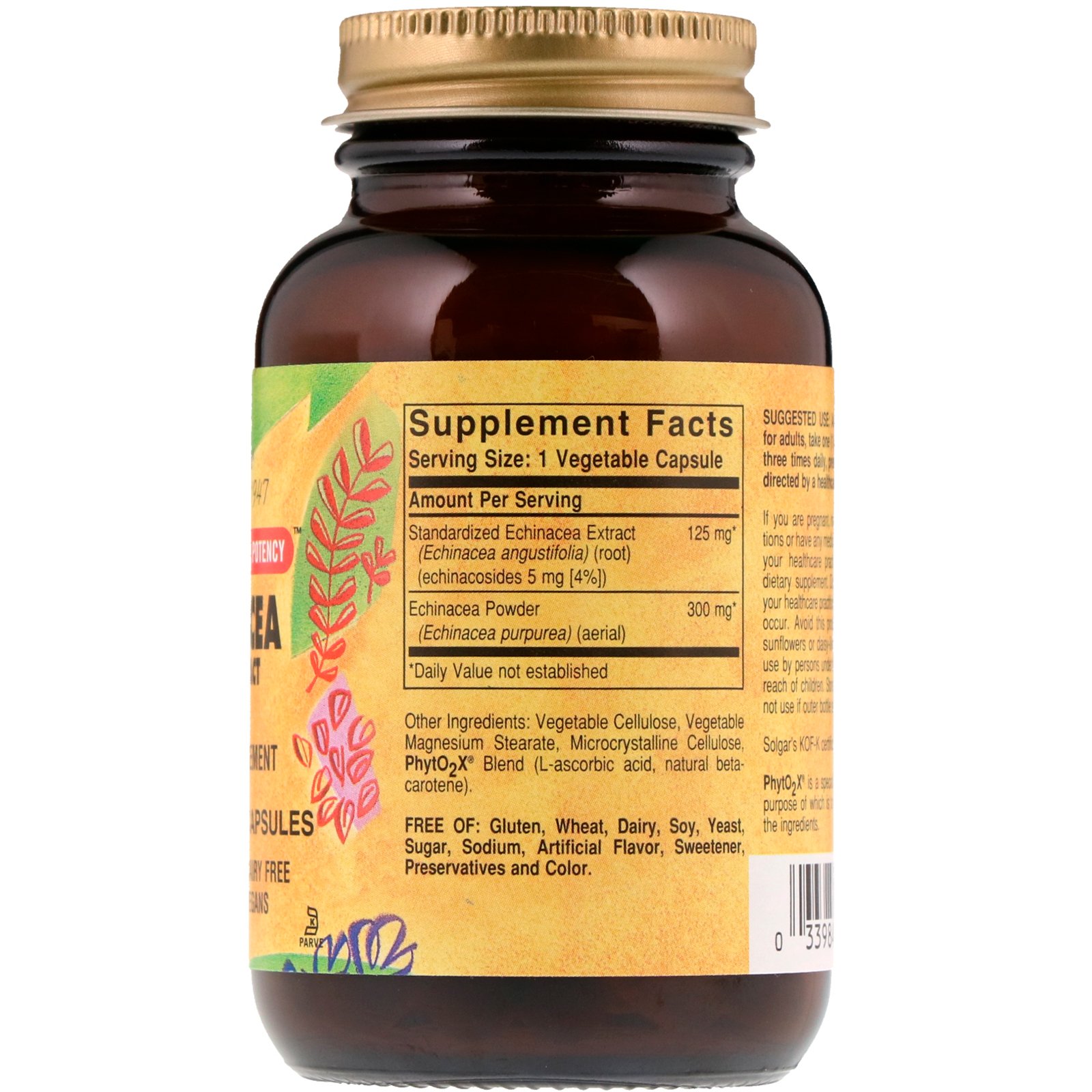 Comprar Solgar, Extrato de Raiz de Equinácea, 60 Cápsulas Vegetais - Imagem 2