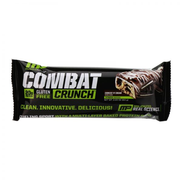 Comprar MusclePharm, Combat Crunch, Cookies 'N' Cream, 12 Barras, 63 g (2,22 onças) Cada - Imagem 4