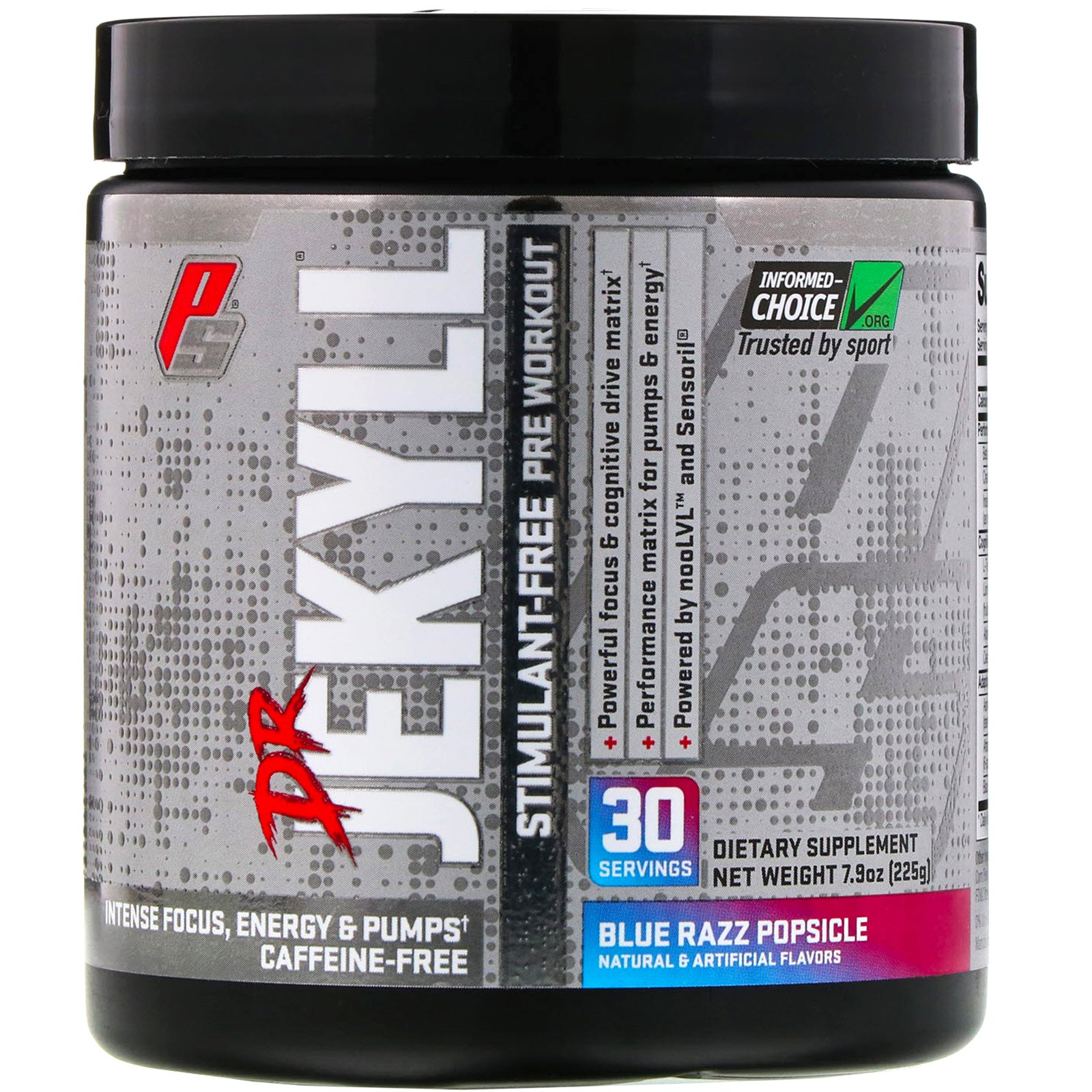 Comprar ProSupps, Dr Jekyll, Pré-treino Sem Estimulantes, Picolé Azul Provocante, 7,9 oz (225 g)