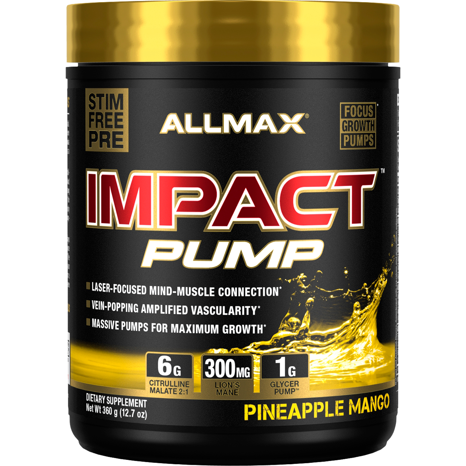 Comprar ALLMAX Nutrition, Impact Pump, Pineapple Mango, 12.7 oz (360 g)