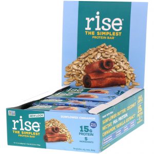 Comprar Rise Bar, THE SIMPLEST PROTEIN BAR, Sunflower Cinnamon, 12 Bars, 2.1 oz (60 g) Each