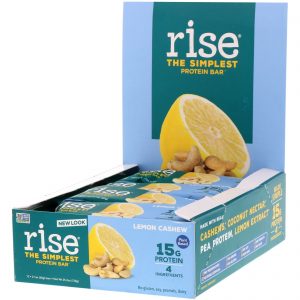 Comprar Rise Bar, THE SIMPLEST PROTEIN BAR, Lemon Cashew, 12 Bars, 2.1 oz (60 g) Each
