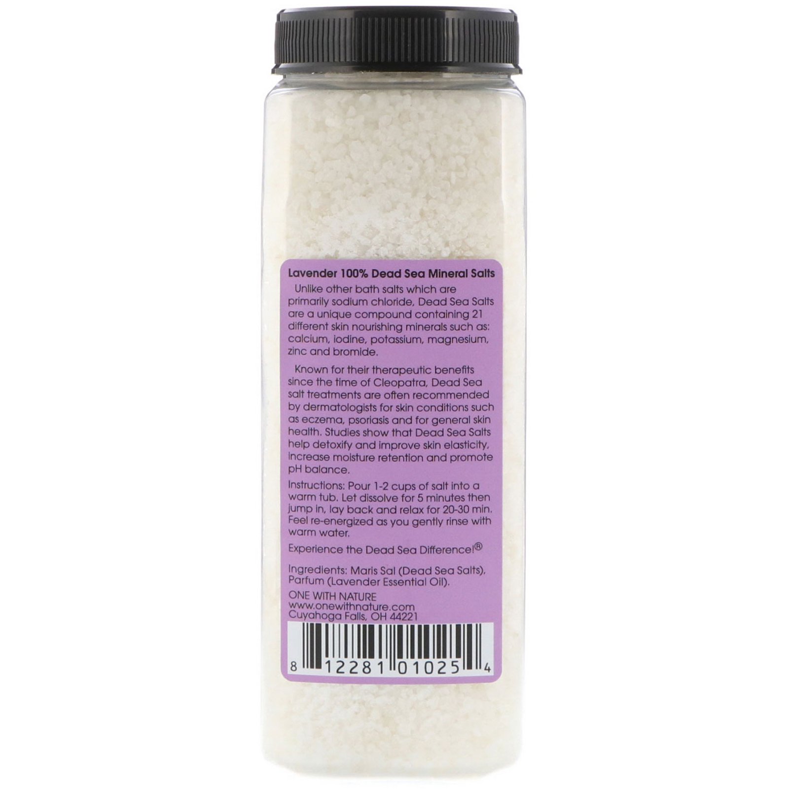 Comprar One with Nature, Sais Minerais do Mar Morto, Lavanda, 907 g (32 oz) - Imagem 2