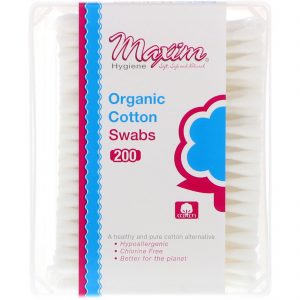Comprar Maxim Hygiene Products, Cotonetes de algodão orgânico, 200 unidades