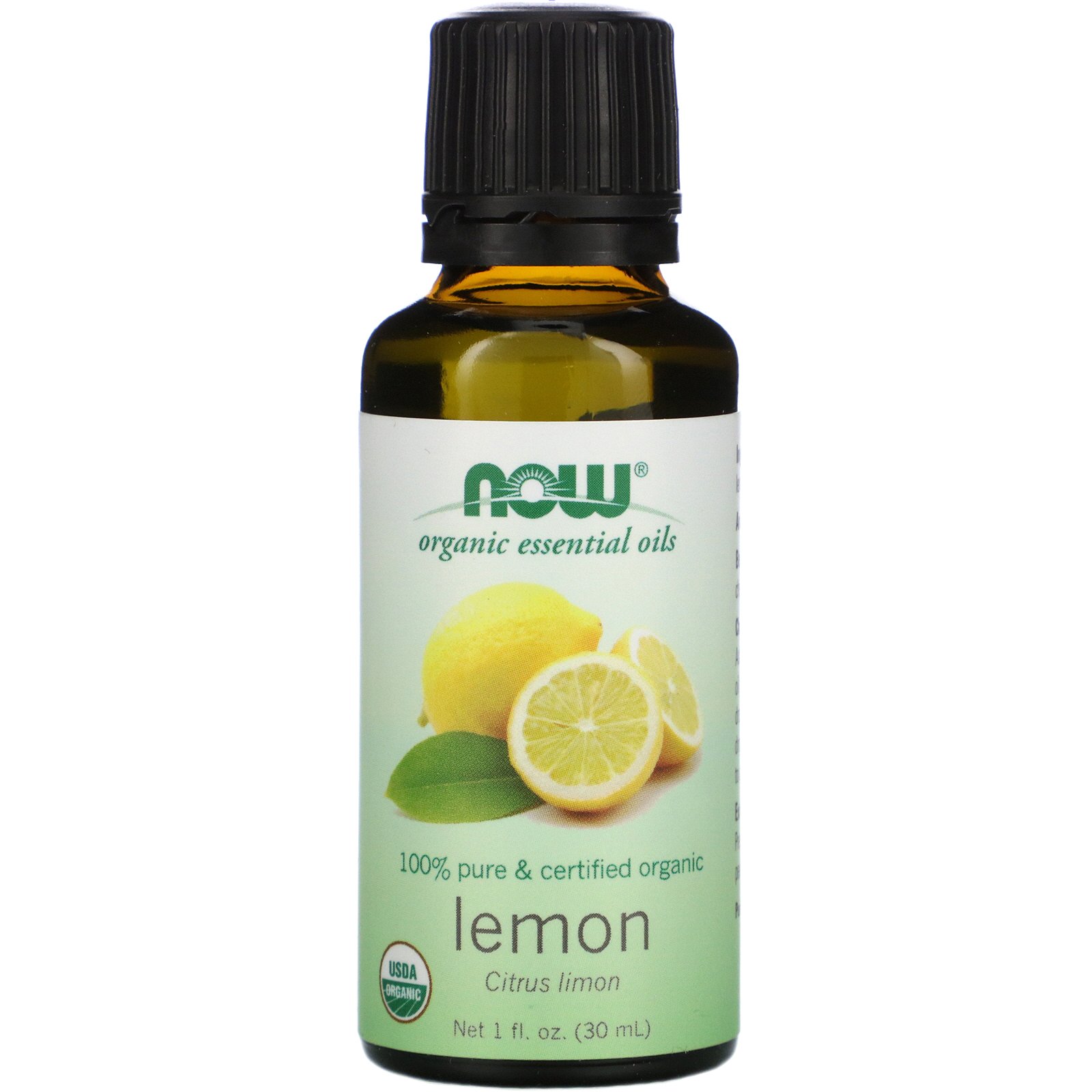 Comprar Now Foods, Óleos Essenciais Orgânicos, Limão, 1 fl oz (30 ml)