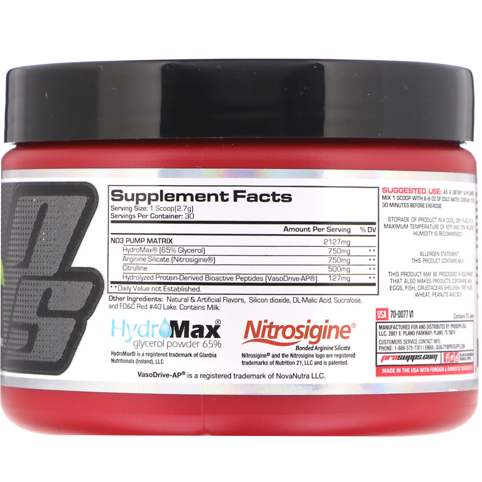 Comprar ProSupps, NO3Drive, Amplificador de Óxido Nítrico, Ponche de Frutas, 2,9 oz (81 g) - Imagem 2