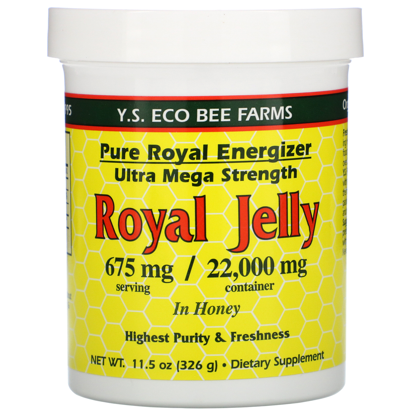 Comprar Y.S. Eco Bee Farms, Geléia real com mel, 675 mg, 11,5 oz (326 g)