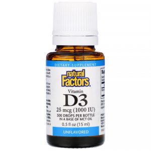 Comprar Natural Factors, Vitamina D3, Gotas, 1.000 UI, 15 ml (0,5 fl oz)