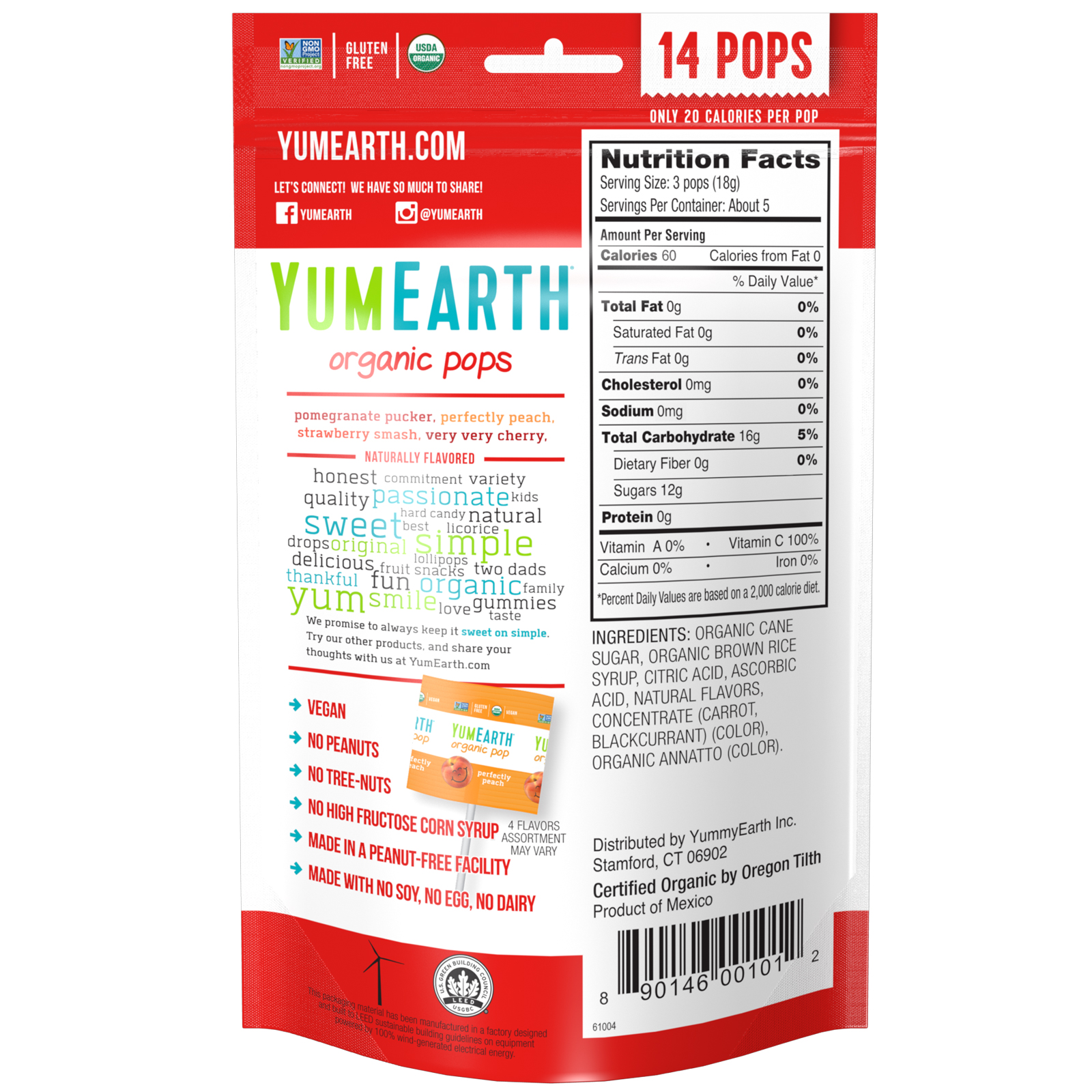 Comprar YumEarth, Pirulitos Orgânicos, Sabores Variados, 14 Pirulitos, 85 g (3 oz) - Imagem 2