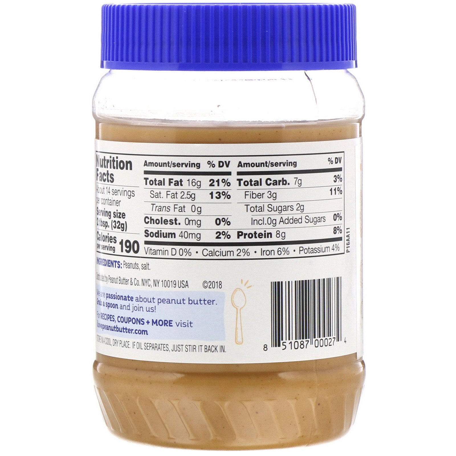 Comprar Peanut Butter & Co., Manteiga de Amendoim com Cremosidade Tradicional, 454 g (16 oz) - Imagem 3