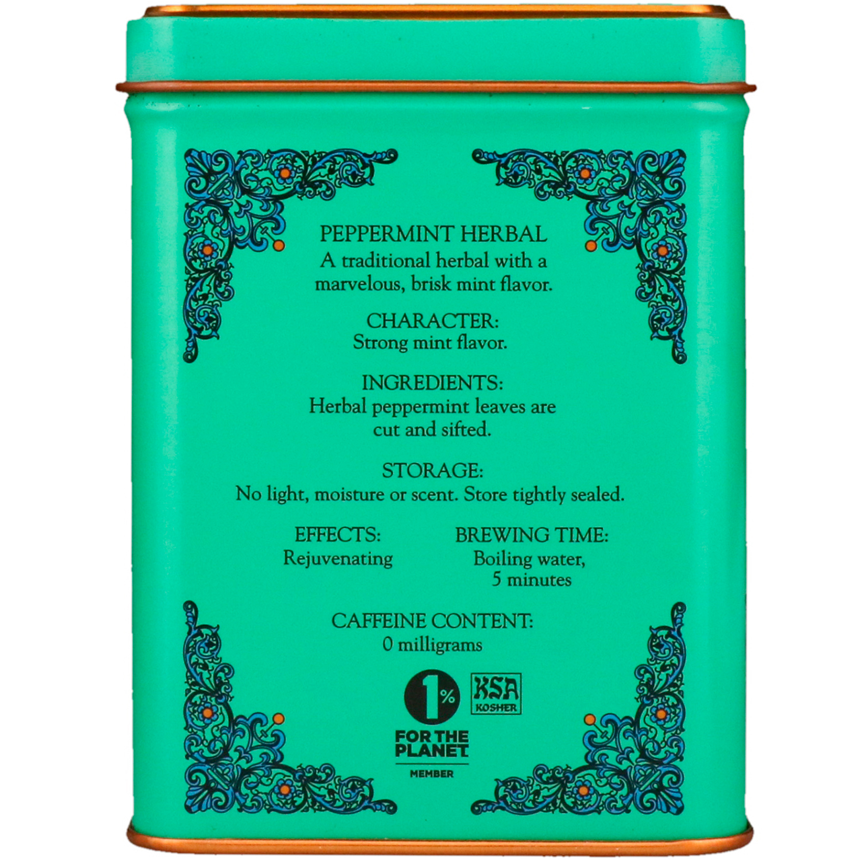 Comprar Harney & Sons, Chás Finos, Hortelã, Sem cafeína, 20 Sachês de chá, 1,4 oz (40 g) - Imagem 2