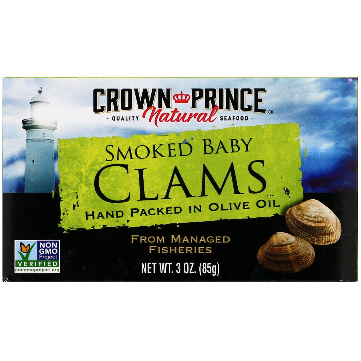 Comprar Crown Prince Natural, Smoked Baby Clams in Olive Oil, 3 oz (85 g)