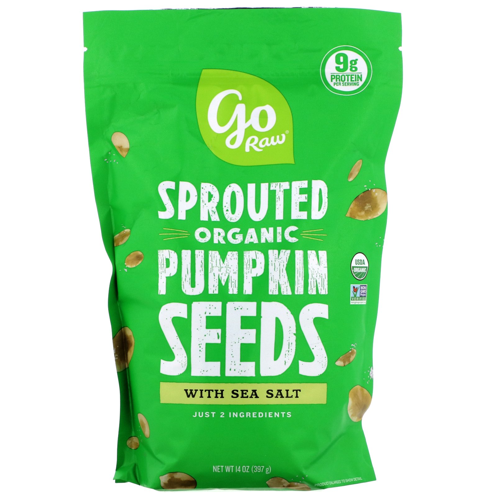 Comprar Go Raw, Organic Sprouted Pumpkin Seeds with Sea Salt, 14 oz (397 g)