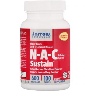 Comprar Jarrow Formulas, N-A-C Sustain, N-Acetil-L-Cisteína, 600 mg, 100 Comprimidos