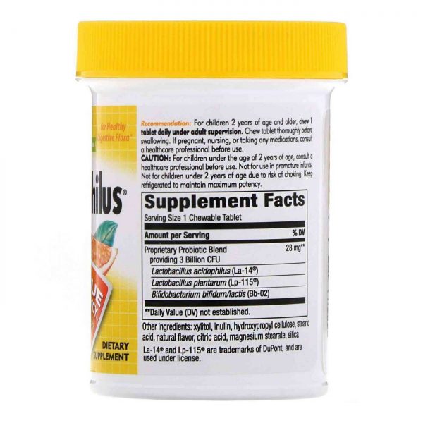 Comprar Nature's Way, Primadophilus para crianças, Laranja - 30 ChewTabletes - Imagem 4