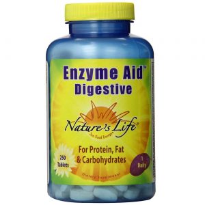 Comprar Nature's Life, Enzyme Aid™ Enzimas Digestivas - 250 Tabletes