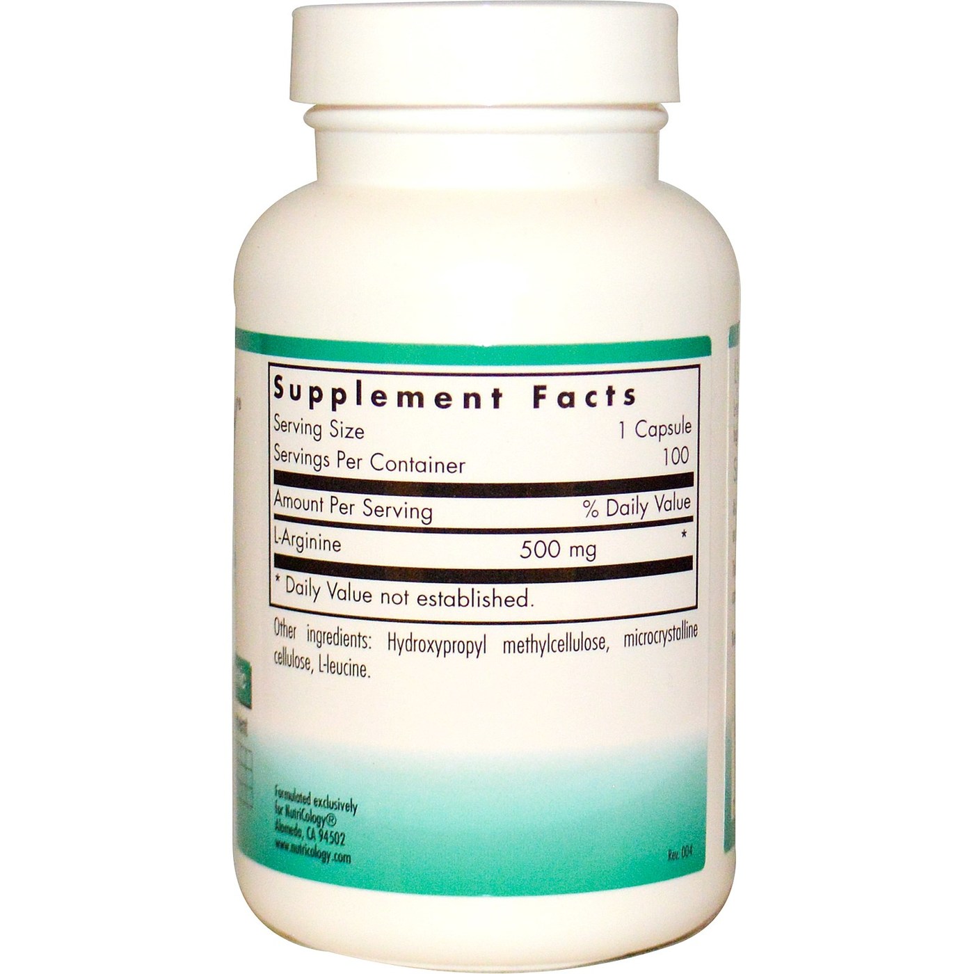 Comprar Nutricology L-Arginina 100 Cápsulas - Imagem 2