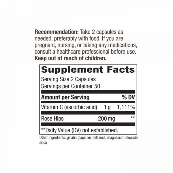 Comprar Nature's Way, Vitamina C-500 com Rosa Mosqueta - 100 Cápsulas - Imagem 4