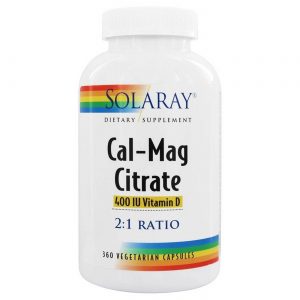 Comprar Solaray Cal-Mag Citrato com vitamina D 02:01 360 Cápsulas Vegetarianas