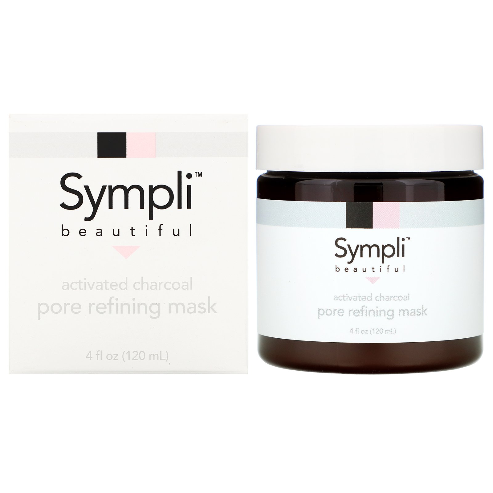Comprar Sympli Beautiful, Máscara de carvão ativado para refinamento dos poros, 120 ml (4 fl oz) - Imagem 3