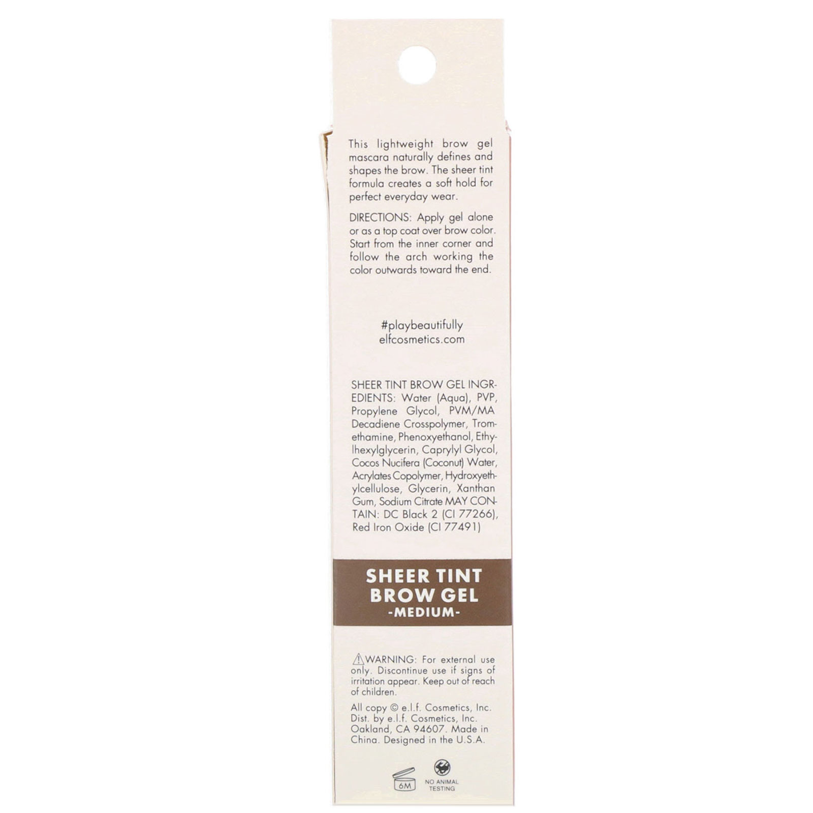 Comprar E.L.F., Gel para as Sobrancelhas com Linda Tonalidade Transparente, Médio, 0,27 fl oz (8 ml) - Imagem 3