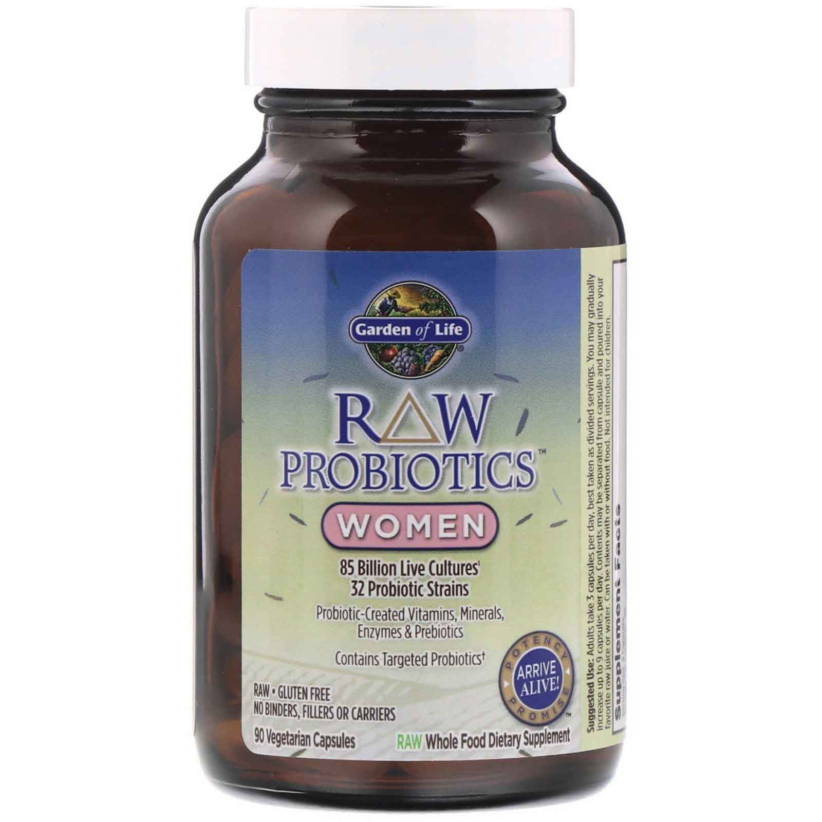 Comprar Garden of Life, RAW Probiotics, Mulheres, 90 Cápsulas Vegetais - Imagem 3