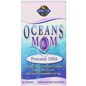 Comprar Garden of Life, Oceans Mom, DHA Pré-natal, Sabor de Morango, 30 Cápsulas Softgel