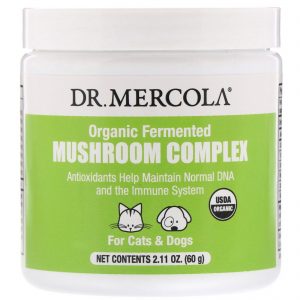 Comprar Dr. Mercola, Complexo de Cogumelo Fermentado Orgânico, Para Cães e Gatos, 60 g (2,11 oz)