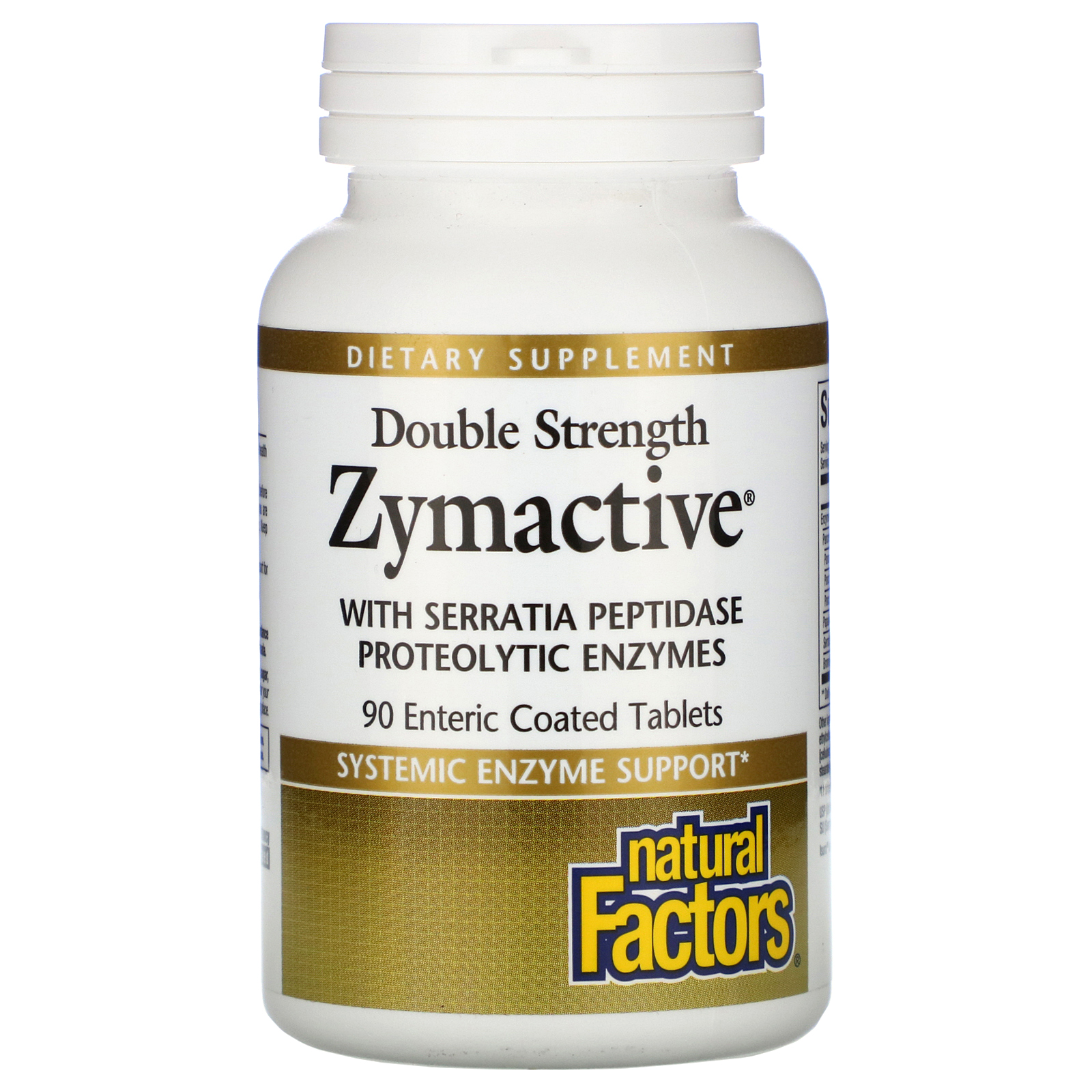 Comprar Natural Factors, Zymactive, Double Strength, 90 Enteric Coated Tablets
