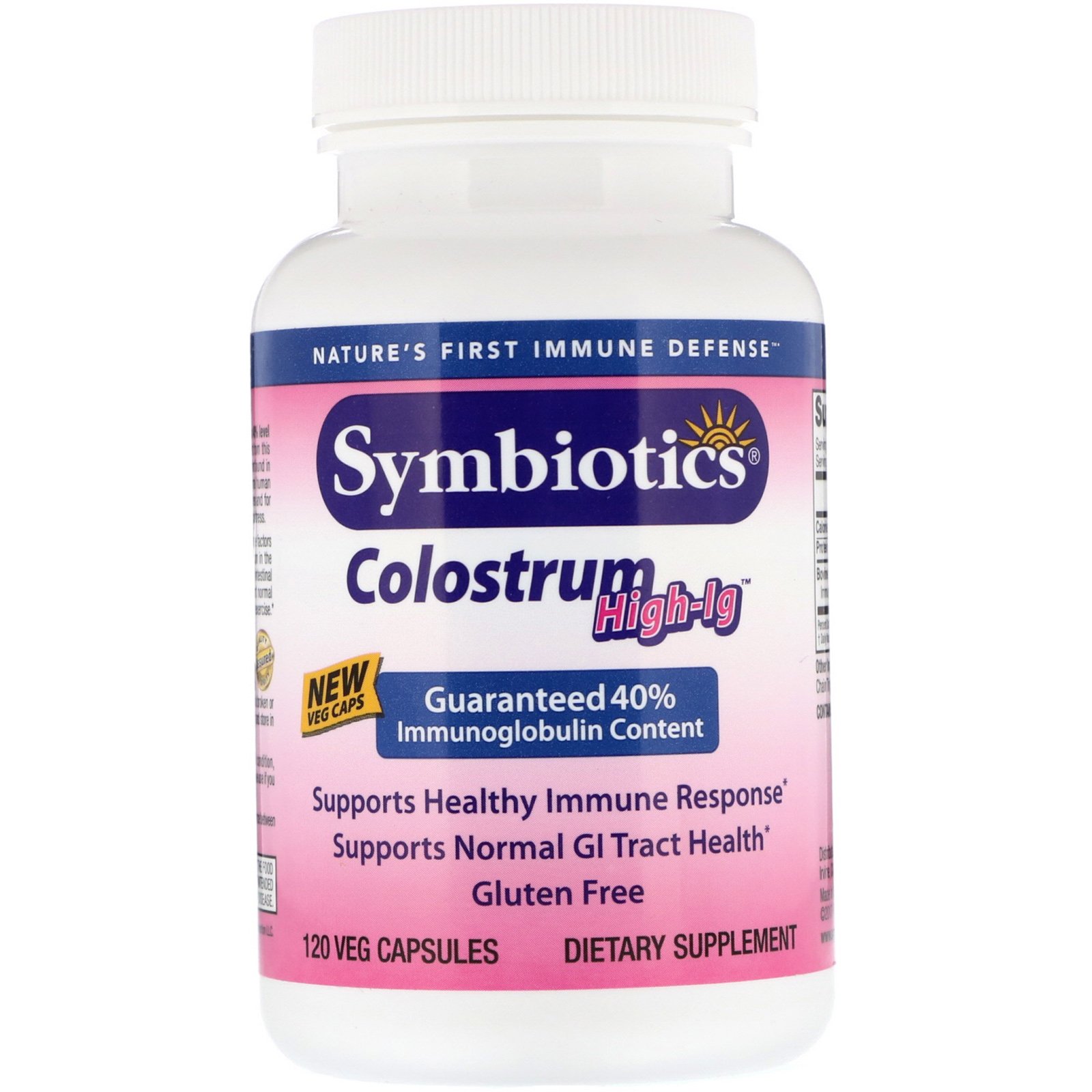Comprar Symbiotics, Colostrum High-IG, 120 Cápsulas Vegetais