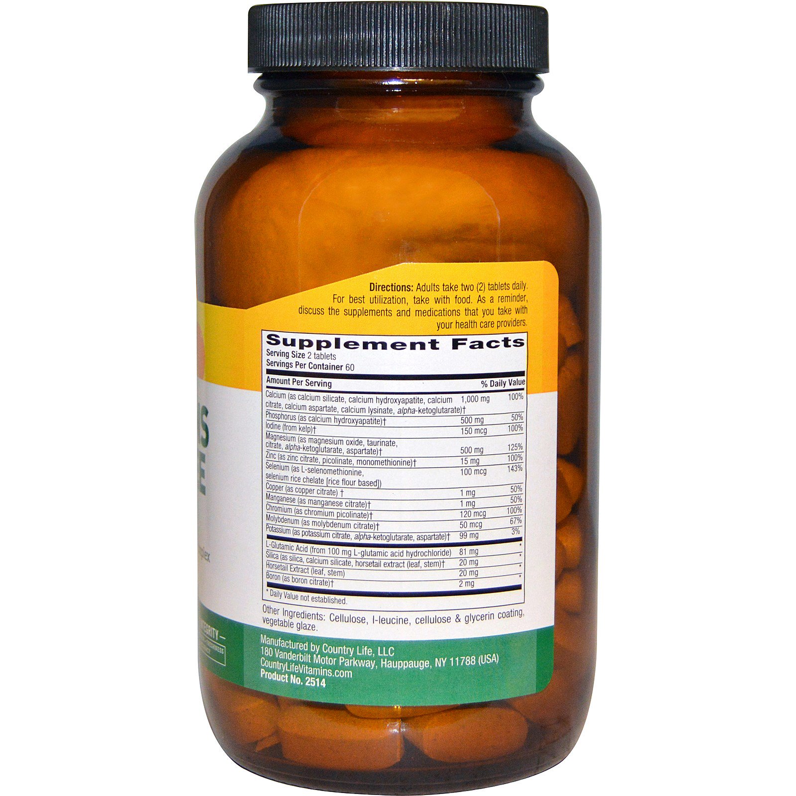 Comprar Country Life, Target-Mins Total Mins, Iron-Free, 120 Tablets - Imagem 2