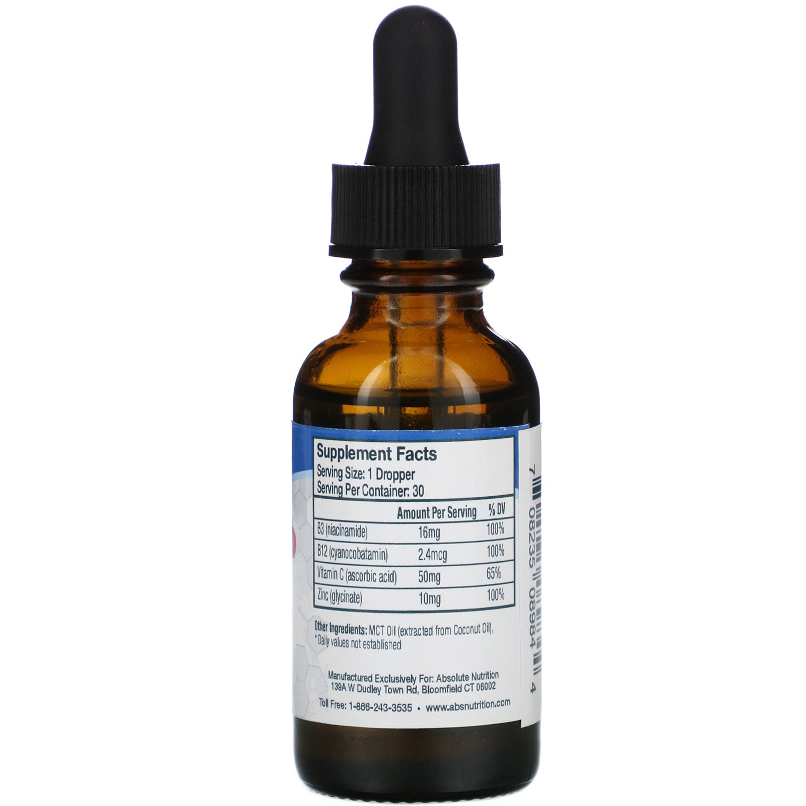 Comprar Absolute Nutrition, Immunity, Zinc with Vitamin C & Vitamin B, 1 oz (30 ml) - Imagem 2