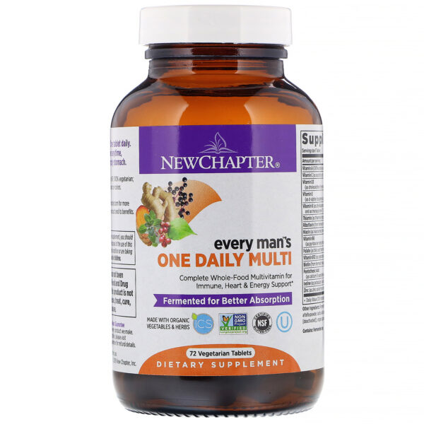 Comprar New Chapter, Every Man's One Daily Multi, 72 Comprimidos de Origem Vegetal - Imagem 4