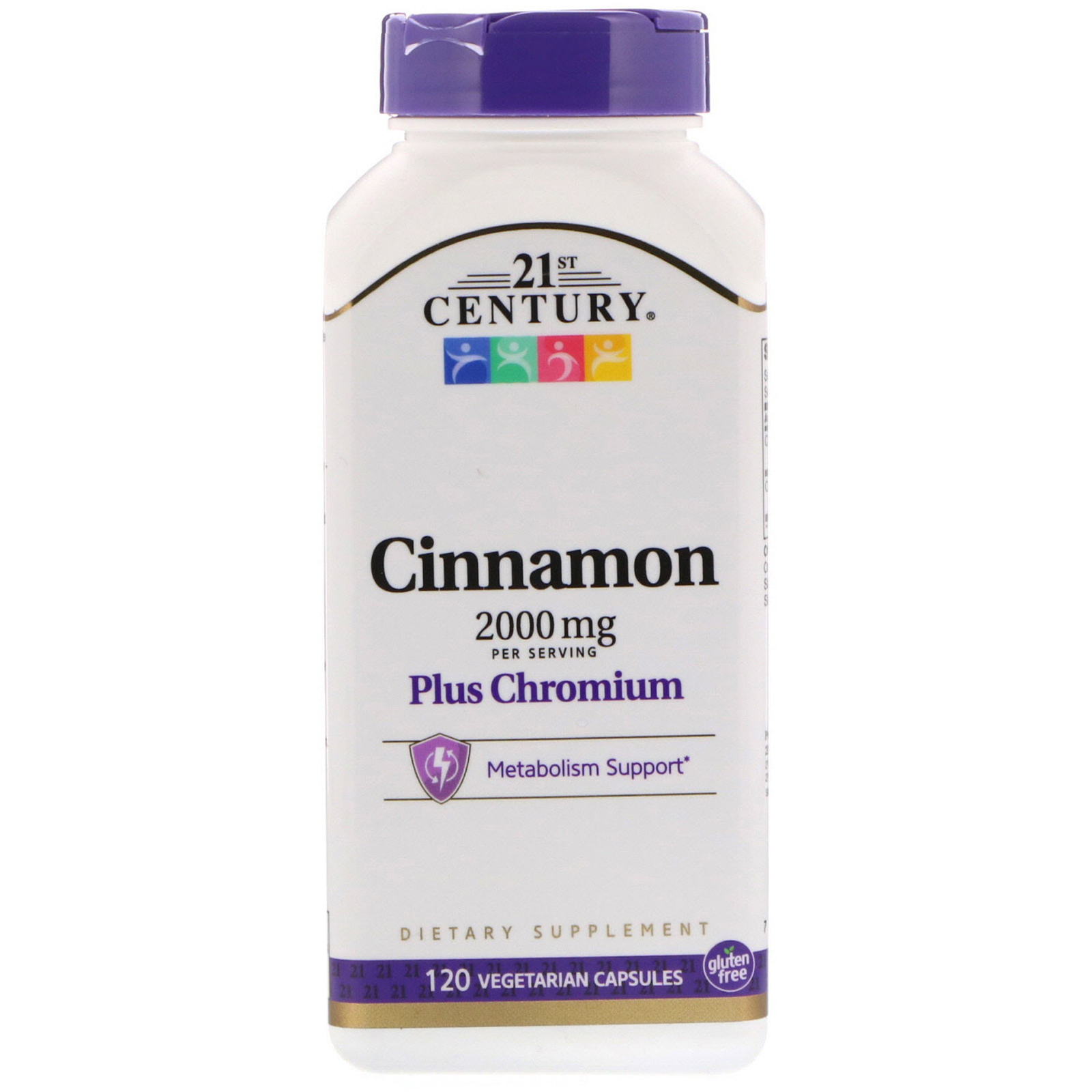 Comprar 21st Century, Canela com Cromo, 2000 mg, 120 Cápsulas Vegetais