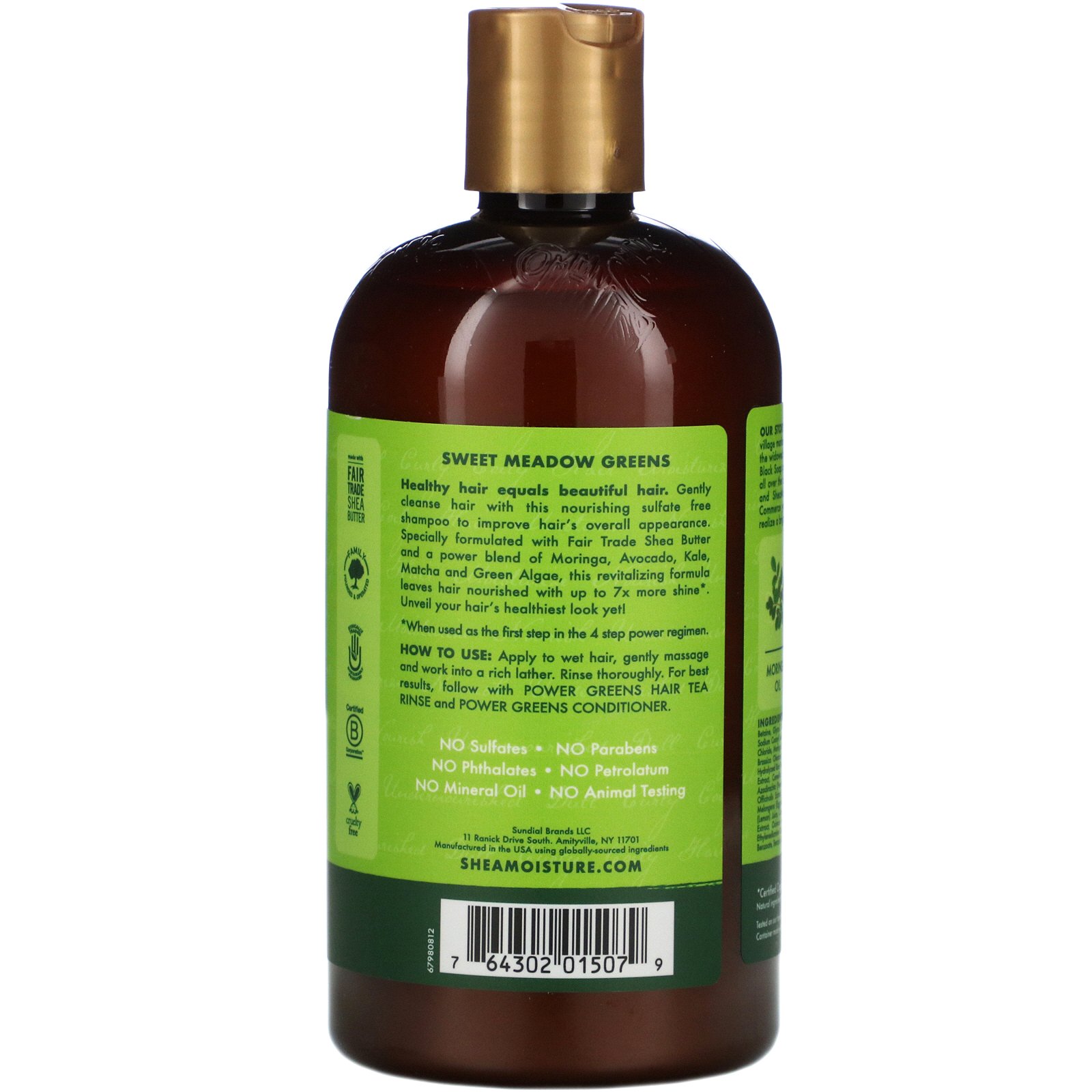Comprar SheaMoisture, Power Greens Shampoo, Moringa & Avocado, 13 fl oz (384 ml) - Imagem 2