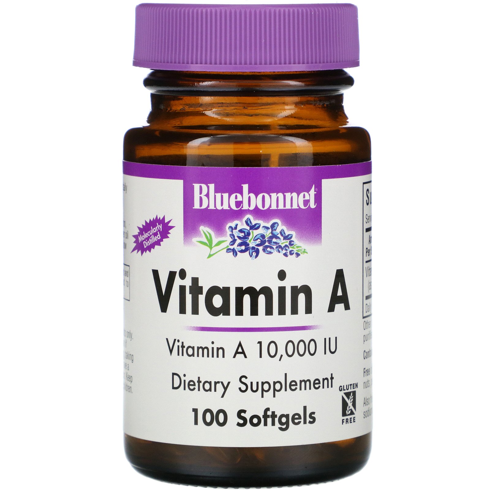Comprar Bluebonnet Nutrition, Vitamin A, 10,000 IU, 100 Softgels