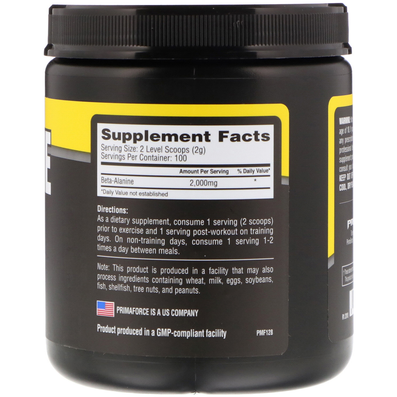Comprar Primaforce, Beta-Alanina, Sem sabor, 200 g - Imagem 2