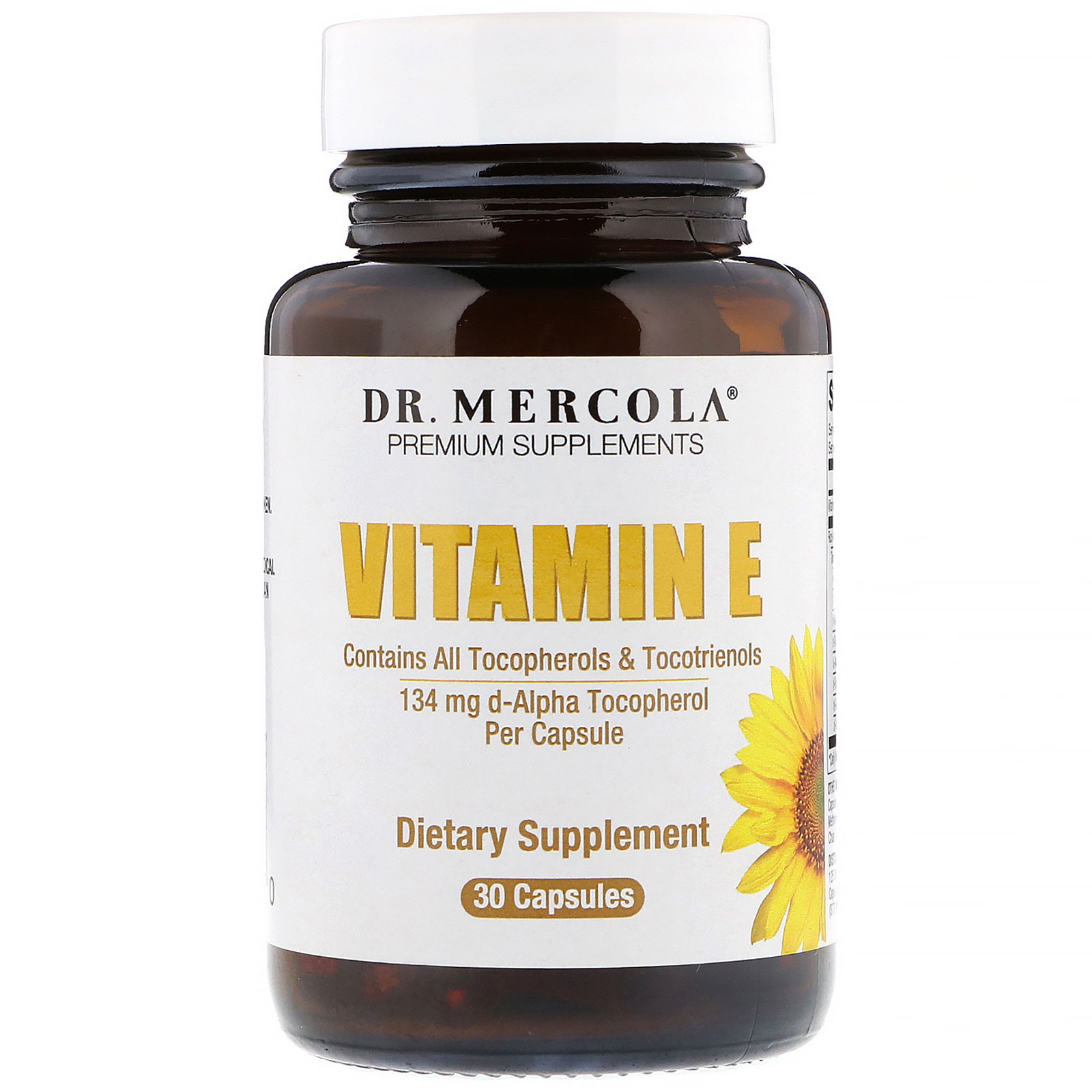 Comprar Dr. Mercola, Vitamina E, 30 Cápsulas