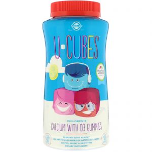 Comprar Solgar, U-Cubes, Cálcio Infantil com D3, Limonada Rosa, Mirtilo, Sabores de Morango, 120 Balas de Goma